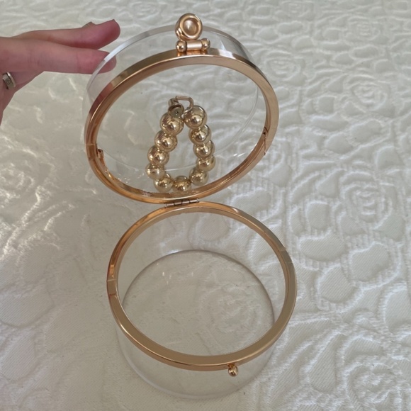 Clear Acrylic Bag Gold Bead Handle - Picture 4 of 4